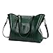 Produktbild Damen Vintage Multi Pocket Echtes Leder Umhängetasche Mode Tote Crossbody Tasche (Green, 40 x 11 x 27 cm)