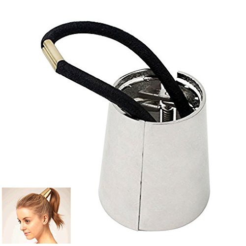 Fashion Base Fashion Women Girl Punk Ponytail Holder Metal Opened Circle Cuff Gold Hair Band Hair Rope Accessories (Silver)