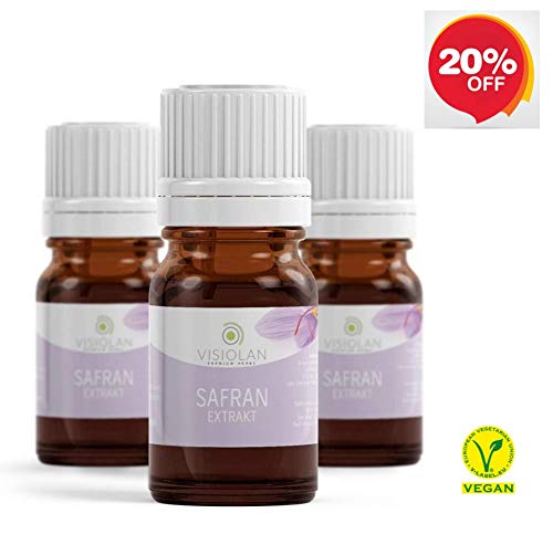Preisvergleich Produktbild VISIOLAN Safran Extrakt, hochdosiert 15ml VEGAN 3 PACK - 20%