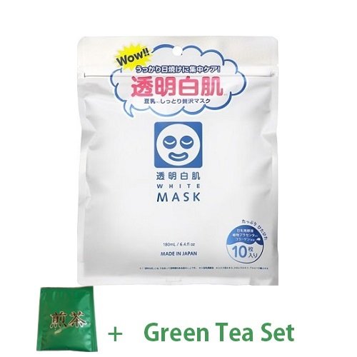 Ishizawa Transparent White Skin Mask - 1Box For 10pcs (Green Tea Set)