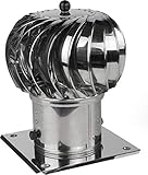 Die Rotorkugel dreht sich schon bei minimalen Wind und ist nicht nur ein richtiger Hingucker auf Ihrem Dach, sondern bietet auch hervorragende Eigenschaften: beschleunigt den Luftzug in Ventilationabzügen, unterstützt die Entlüftung und Entfeuchtung, schützt vor Schnee, Vögeln und Insekten