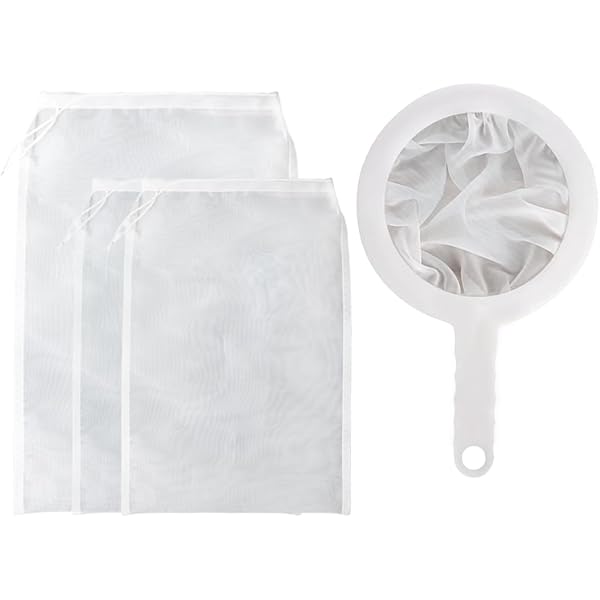 Set 4 Filtri In Nylon Per Cucina - Maglie 200/300/400/450 Per Latte, Vino, Liquori - Foto 8