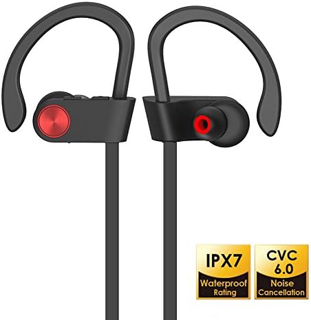 Wireless Headphones Bluetooth 4.1, IPX7 Waterproof Running Earphones with Mic, CVC6.0 Noise Cancelling in ear Earbuds and 8 hours Working Time for Running, Gym, Jogging, Travelling, etc Fit Most Smartphones such as iPhone, Samsung, Haiwei by XIFIQY