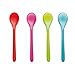 Produktbild koziol Löffel Eierlöffel Kinderlöffel Babylöffel Rio, 4er-Set, Kunststoff, transparent blau/oliv/pink/rot, 1,3 x 2,7 x 13,4 cm
