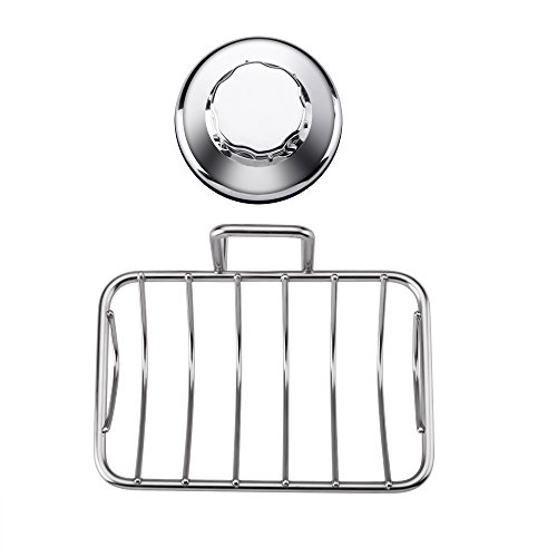 ARCCI Seifenhalter aus Edelstahl mit sehr starkem Saugnapf 12.8 x 10.5 x3cm - 5