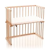 Dreamgood Beistellbett Buche inklusiv Matratze Prime Air und Nestchen, braun - 2