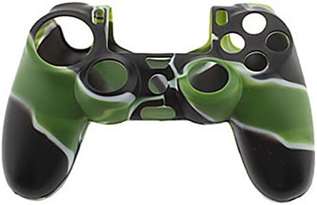 Oft Camouflage Silicone Controller Joystick Protective Case Silicone Cover Skin for Sony PS4 Game Controller green