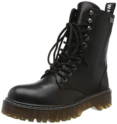 COOLWAY Cardy, Botas Militares para Mujer, Negro (Black 000), 41 EU