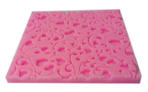 SHINA Herz-lines Torten Rand Spitze Effekt SILIKON AUSSTECHER Ausstechform Marzipan Fondant Deko für Tortedeko Tortenrand Deko - 5