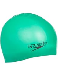 Speedo Plain Moulded Silicone Gorro de Natación, Unisex, Jade, Talla Única