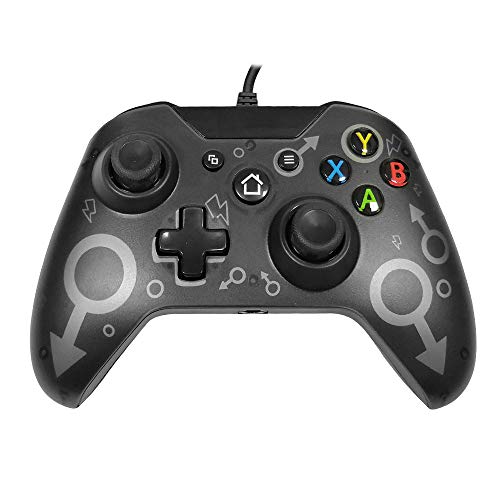 GZW-SHOP Manette Filaire avec Prise de Casque stéréo pour Xbox One, Xbox One S, Xbox One X, Windows PC