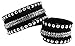 Produktbild 2er Set Schalschmuckband Strass Nieten Schwarz Druckknopf 3310002-004