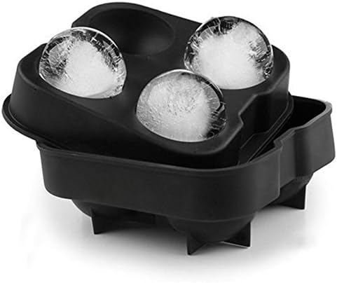 8 Ice Ball Maker Mould, Calar Silicone Sphere Ice Mould Ice Cube Tray Ice Ball Maker Mold Ideal Gift For Whiskey Cocktail Drinkers, Set of 2