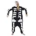 Produktbild Katara 1744 Skelett-Kostüm Schwarz-Weiß, Verkleidung zum Fasching, Sleepsuit, Onesie, Schlafanzug, Hausanzug, Jogginganzug, Cosplay, Gruselkostüm, Knochenmann für Jugendliche und Erwachsene