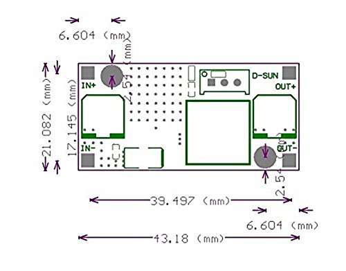Demarkt Power Module Stromversorgung Modul einstellbar Step up XL6009 Blau - 5