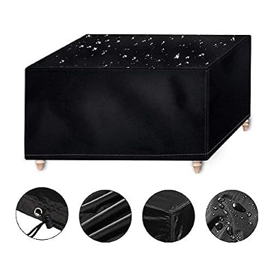 Osarke Housse de Protection Bâche Imperméable Housse de Protection pour Table de Jardin Protection pour mobilier Jardin et hivernage Meubles de Jardin Salon de Jardin Oxford Noir 270X180X89cm