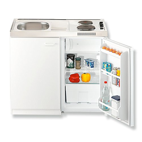 ROLLER Singleküche - weiß - mit Kühlschrank - 100 cm Breite
