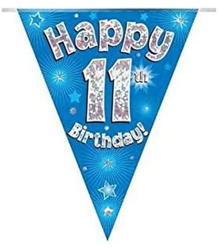 OAKTREE UK Jumbo-Abzeichen "I Am 2 Today" – 15,2 Cm, Blau, Holografisches Design