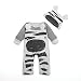 Koly 1Set Newborn Infant Baby Boys Girls Hat + Jumpsuit Clothes (0-6M, Gray)