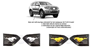 OnWheel FurnishMyAuto OnWheel Car Side Vent Exterior Light Accessories for Ford Endeavour 2016-2019 with Double Indicator