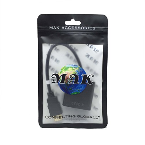 MAK POWER Mini HDMI Stecker auf VGA Buchse Video Converter Cable Adapter – Schwarz (MINI HDMI ZU VGA) - 4