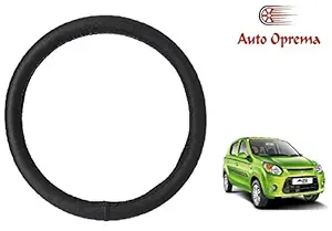 Auto Oprema Leatherette Car Steering Wheel Cover (Black) for Maruti Suzuki 800