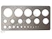 Produktbild Kreisschablone / Lochschablone -- grau/transparent -- 1-36 mm - hochwertig u. stabil -- B-Ware