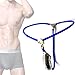 Produktbild TINGSHOP Edelstahl Keuschheitsgürtel Cockcage, Unsichtbares Verstellbares Bindeband, SM Bondage Geschlecht Happy Character Fetisch,Blue,S60~70cm