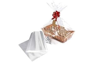 VIRSUS Fogli Cellophane 50 Pezzi, fogli Trasparenti, misura pari a 100 x 130,5 cm, carta per cesti, confezionare piante, per regalo Natale, Pasqua, Feste ed Eventi