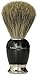 Edwin Jagger Pure Badger Shaving Brush - Imitation Ebony Handle with Nickel Plated End Cap