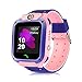 Produktbild Lovearn Kinder Smart Watch Telefon GPS Tracker, Fitness Tracker mit SIM SOS-Kamera Anti-verlorene Spiel Pedometer Digital Handgelenk Outdoor Prime Deals Geschenk Sport Armband für iOS Android (Rosa)