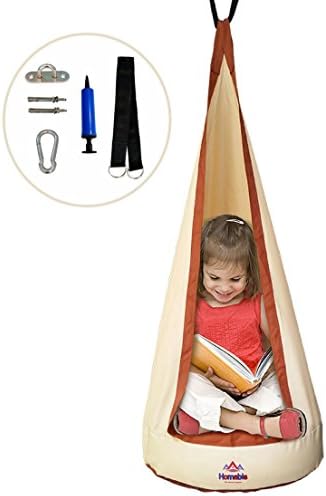 Deluxe Outdoor Hammock Swing Chair – Heavy Duty Hammock Chair For Patio &amp; Back Yard - Sturdy &amp; Durable Construction – Ideal For Camping Or Beach - Holds Upto 165 Pounds! (Brown)