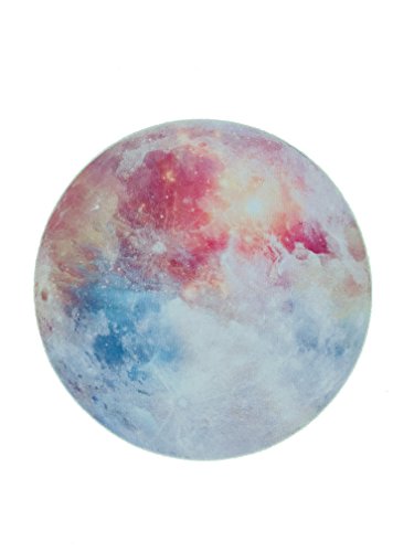 Preisvergleich Produktbild COSMOS EU Galaxis Foto Rundes Wasserdichtes Mauspad Mausunterlage für Computerspiele oder Büro Galaxy Photo Mouse Pad for Computer Gaming or Office (Mond)