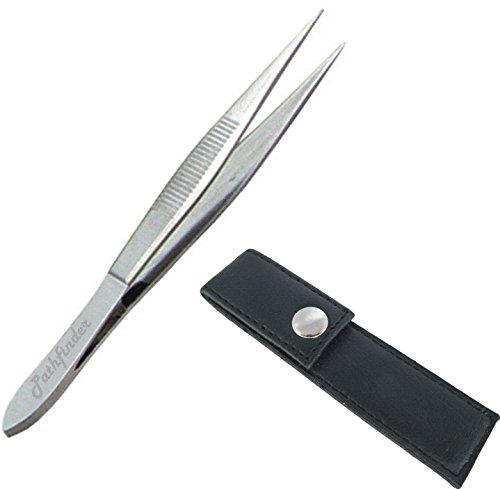 Stainless Steel Pointed Tweezers NEW IMPROVED PIN POINT TIPS
