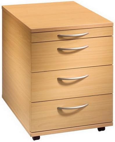 Filing Cabinets Bari with Three Waves of Beech Arc Handle Plastic