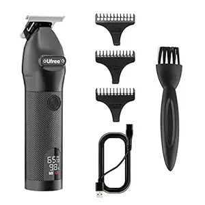 Professional T Blade Hair Trimmers Zero Gapped Hair Clippers for Men Cord/Cordless Rechargeable Hair Liners Clipper Metal Hair Cutting for Head/Beard - Black