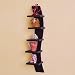USHA Furniture Curve Shape 5-tier Wall Shelves in Finishing -Laminated Black RS.1099.00