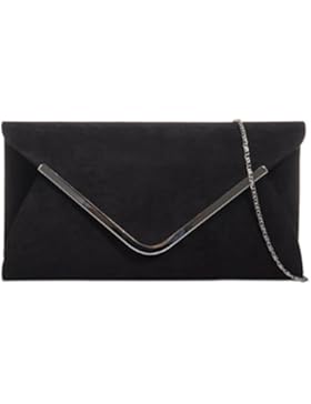 Purple Possum UK , Damen Clutch Schwarz schwarz One Size