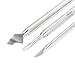 Anself 3Pcs Stainless Steel Nail Cuticle Remover Pusher Spoon Tools Nail Cleaner Set Double Sided