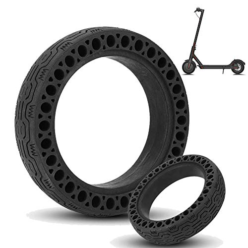 SGMY Neumático de fluorescents Rueda de Repuesto de 8,5 Pulgadas de células sólido 8 1/2X2 para Delantero/Trasero de neumáticos M365 Y Otros neumáticos de reemplazo de Scooter de 8.5 Pulgadas (Black)
