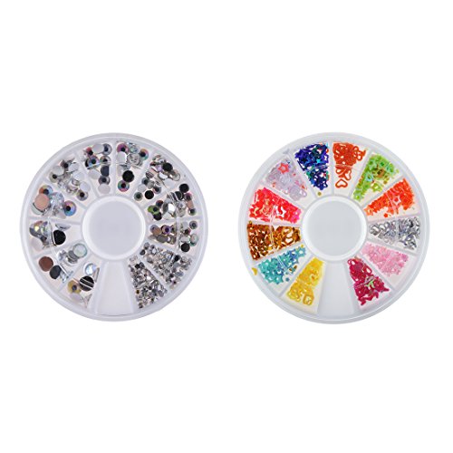 Biutee model 10 wheels Nail Art Strass Set Strass steine Nagel Kunst Dekorationen von 15000 Steinchen Flitter - 3