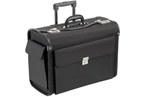 Pilotenkoffer mit Rollen - extra groß: 51 x 44 x 28 cm!!!