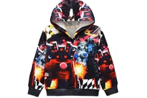 DONY Skibidi Sudadera Toilet con Capucha para NiñOs,TV Man Horror del Monstruo Divertida Sudadera con PatróN De en 3D,Jersey de Manga Larga de Dibujos Animados,Carnaval,Mascarada,Halloween
