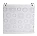 Produktbild Deco4Me Raffrollo Ösenrollo Hakenrollo 80x140 weiß Kreise ohne Bohren Vorhang Gardine