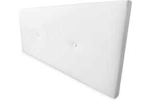 Somnia Descanso - Cabecero Polipiel Premium Acolchado Miami Medidas 100 x 60 cm (Cama de 90) Blanco