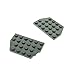 Produktbild 2 x Lego Bau Flügel Platte neu-dunkel grau 4 x 6 Ecke Cut Corners für Set 7930 60022 60093 7683 75826 6860 10215 8039 32059