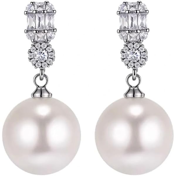 Hinvan Confezione da 2 Paia Orecchini Argento 925 per Donna Bambina Ipoallergenico Fiocco di Neve Fiore Orecchini Clip Senza Buco Finti con Zirconia Cubica Diamante Brillanti