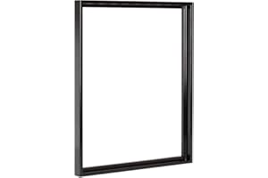 Bildershop-24 Cornice per giunti ombreggiati Lamia, 70 x 140 cm, nero lucido, Kit di autoassemblaggio fai da te