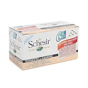 Schesir 51% Tuna and Rice in Jelly Canned Wet Cat Food - 6 X 50 g