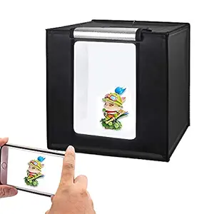 SYGA Light Box Photo Studio 80 cm x 80 cm Professional Photography Tent with LED Lights